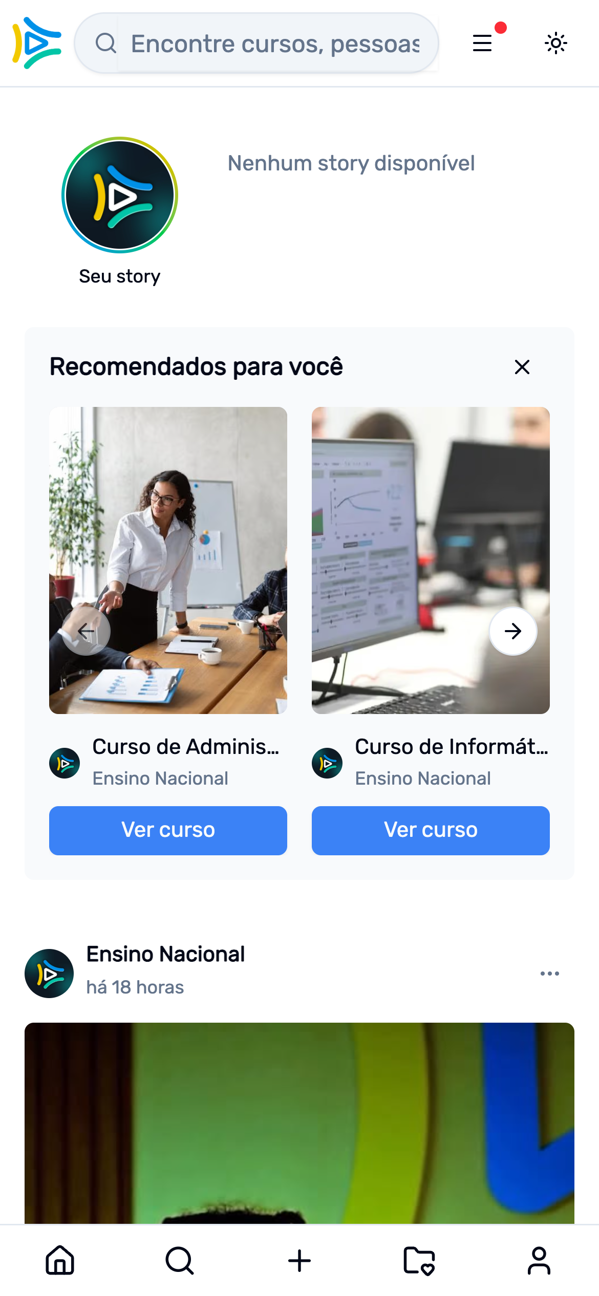 Feed e comunidade